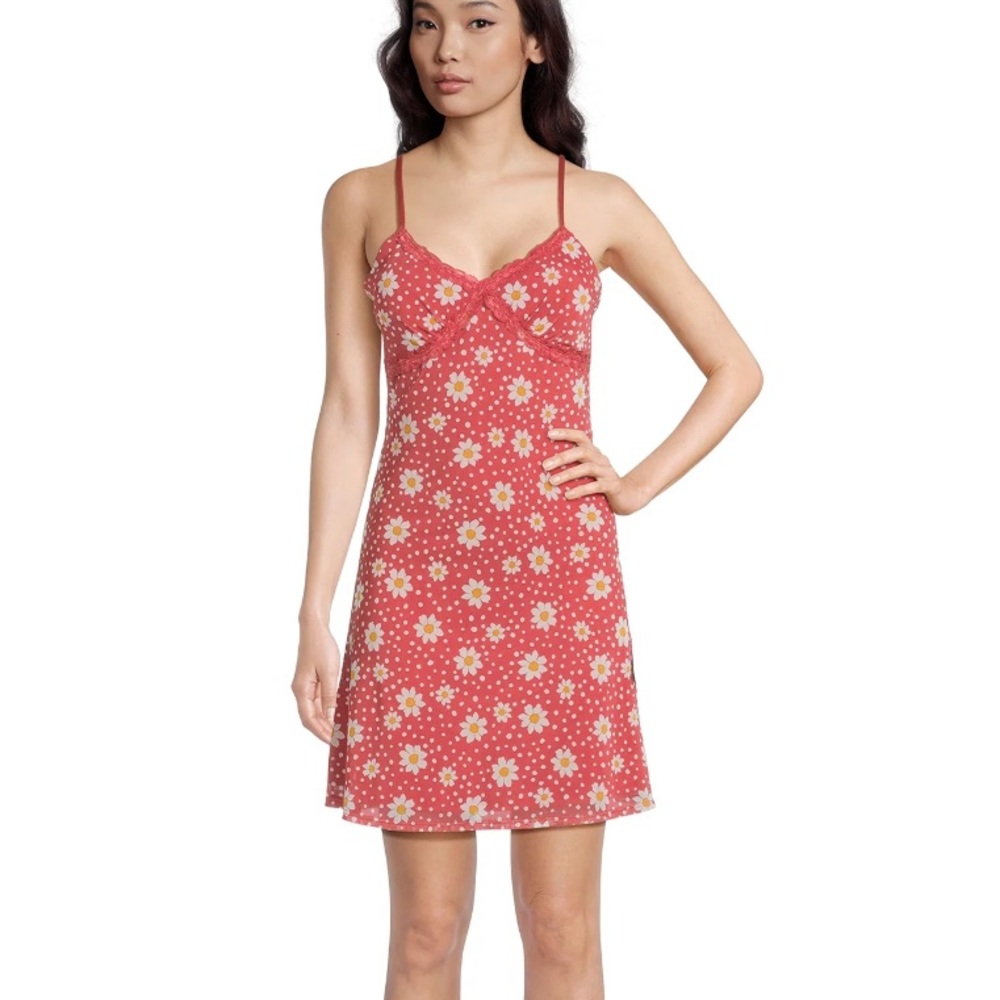 No Boundaries Juniors Mesh Dress with Lace Detail